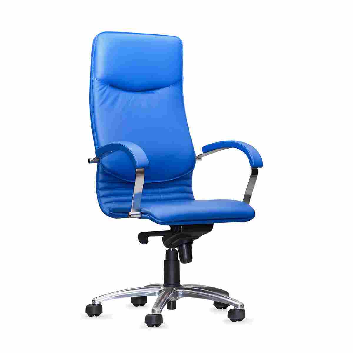 Blue leather office chair HEMED